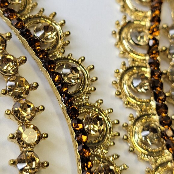 Teardrop Statement Gold Earrings - Picture 7 of 11